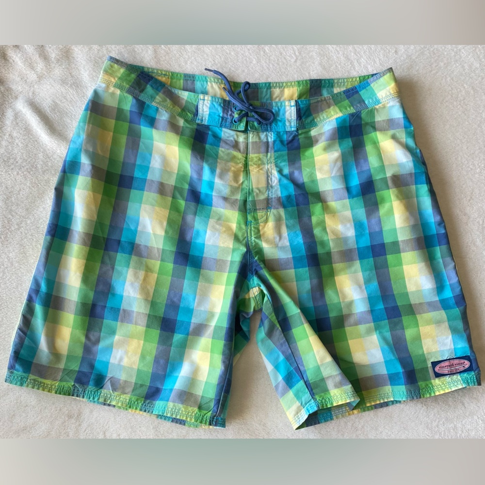 Vineyard Vines Mens Board Shorts Harbor Island Bahamian Blue sz 38